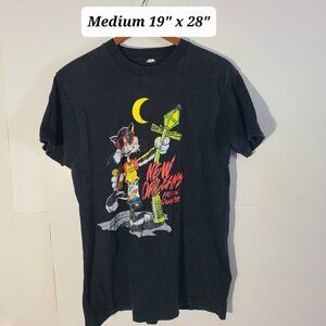 Vintage 80/90s New Orleans French Quarter Black Medium T-Shirt Single Stitch